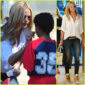 Heidi Klum Tends to Son Henry's Bloody Nose at Soccer Game