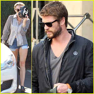 Liam Hemsworth Steps Out in London, Miley Cyrus Records in L.A.