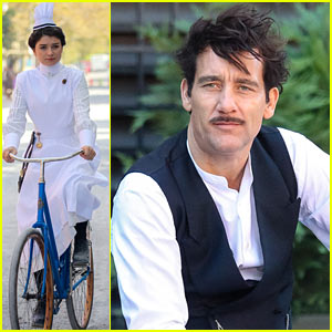 Clive Owen & Eve Hewson Film 'The Knick' in Period Costumes!