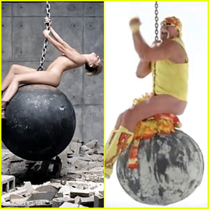 Hulk Hogan Spoofs Miley Cyrus' 'Wrecking Ball' Video - Watch!