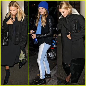Mary-Kate & Ashley Olsen Party in London, Elizabeth Olsen Steps Out in NYC