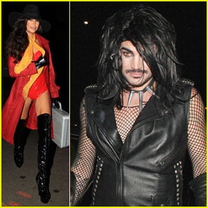 Naya Rivera & Adam Lambert Hit Up Some Halloween Parties!