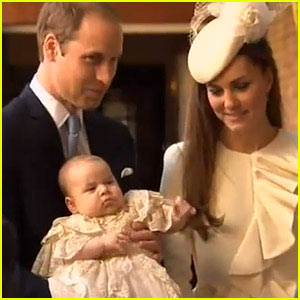 Prince George's Christening Photo with Kate Middleton & Prince William