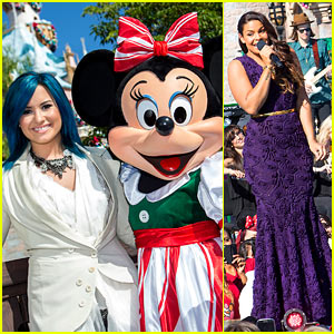 Demi Lovato & Jordin Sparks: Disney Christmas Parade Taping!