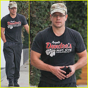 Matt Damon Flashes Buff Arms After Gym Workout!