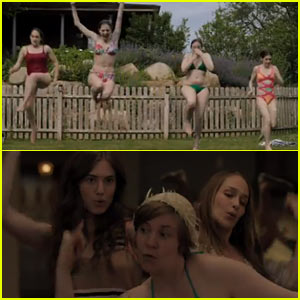 Lena Dunham & 'Girls' Co-Stars Rock Swimwear for 'Girls' Trailer - Watch Now!