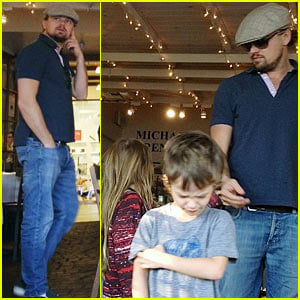Leonardo DiCaprio Hangs with Tobey Maguire's Kids in WeHo!