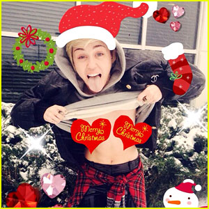 Miley Cyrus Can't Get to Boston's Jingle Ball, Frees Her Nipples