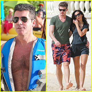 Simon Cowell: Shirtless Holiday Vacation with Terri Seymour!