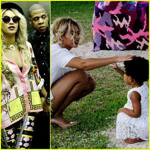 Beyonce & Jay Z Visit a Park with Blue Ivy - New Photos!