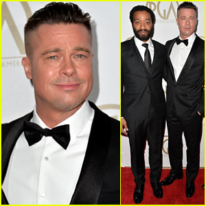 Brad Pitt - Producers Guild Awards 2014 with Chiwetel Ejiofor