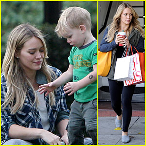 Hilary Duff: Park Date with Luca After Hair Appointment!