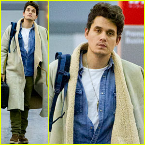 John Mayer Flies Into the Polar Vortex After Time in Sunny L.A.!