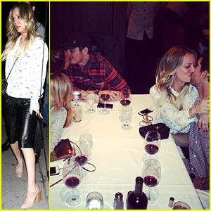 Kaley Cuoco, Haylie Duff, & Ali Fedotowsky Kiss Their Men at the Dinner Table!