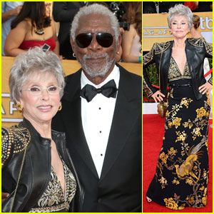 Rita Moreno & Morgan Freeman - SAG Awards 2014 Red Carpet