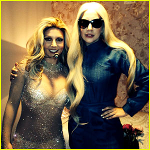 Britney Spears Greets Lady Gaga Backstage at Vegas Show!
