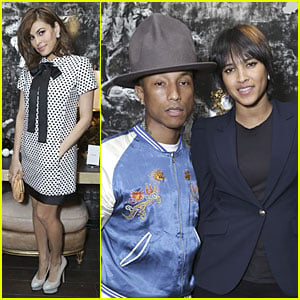 Eva Mendes & Pharrell Williams: Elizabeth Taylor Tribute Dinner!