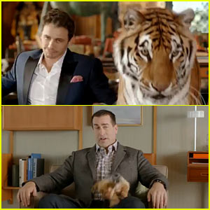Ford Fusion Hybrid Super Bowl Commercial 2014 (Video) - James Franco, Rob Riggle, a Tiger, & a Yorkie!