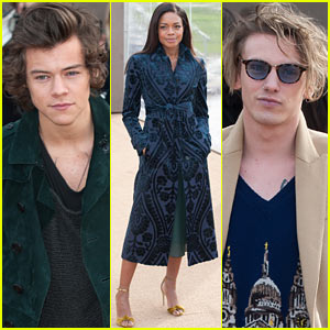 Harry Styles & Jamie Campbell Bower Attend Star-Studded Burberry Prorsum Fashion Show!
