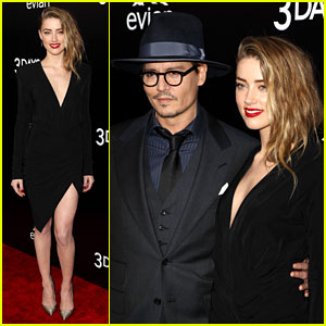 Johnny Depp Supports Amber Heard at '3 Days to Kill' Premiere!