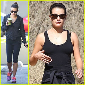 Lea Michele Starts the Week Right with a Family Hike!