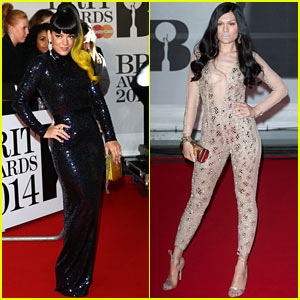 Lily Allen & Jessie J - BRIT Awards 2014 Red Carpet
