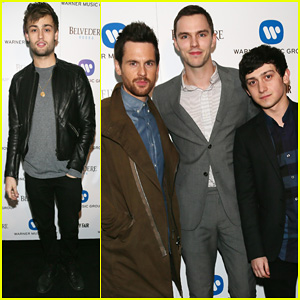 Nicholas Hoult & Douglas Booth: BRIT Awards Warner Music After Party!