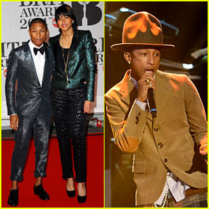 Pharrell Williams Performs 'Happy' at BRIT Awards 2014 (Video)