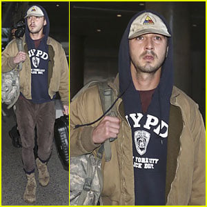 Shia LaBeouf Shows His Face After Paper Bag Berlin Premiere!