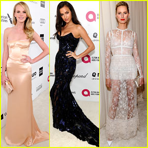 Anne V, Irina Shayk, & Karolina Kurkova: Gorgeous Models at Elton John Oscars Party 2014