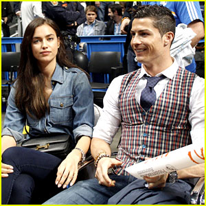 Cristiano Ronaldo & Girlfriend Irina Shayk Make a Perfect Courtside Couple!