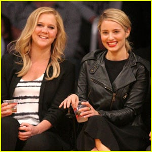Dianna Agron Sits Courtside at Lakers Game with Comedian Amy Schumer!