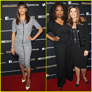 Eva Longoria & Oprah Winfrey Support Maria Shriver at 'Paycheck to Paycheck' Screening!
