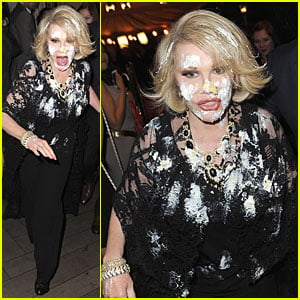 Joan Rivers Gets Attacked with Cake at QVC Red Carpet Event!