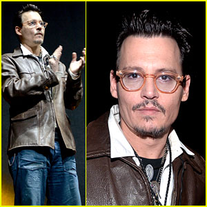 Johnny Depp Makes Special CinemaCon Appearance to Promote 'Transcendence'!