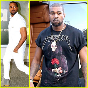 Kanye West Wears 'Yeezus' Shirt for Helicopter Tour in Rio