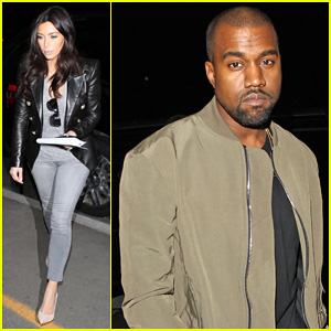 Kim Kardashian & Kanye West Are A Stylish Duo Jetting Off To New York City!