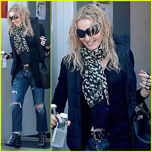 Madonna Doesn't Mess Around in Metal Fingerless Gloves at the Gym!