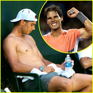 Rafael Nadal Strips Down to Reveal Shirtless Bod at Sony Open!