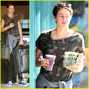 Shailene Woodley Grabs a Salad Before Flying to New York City