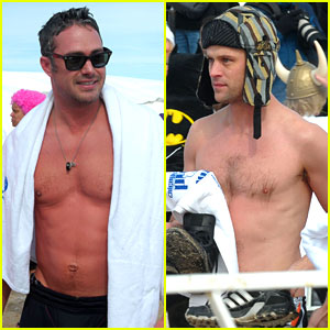 Taylor Kinney Goes Shirtless for Polar Plunge in Chicago!