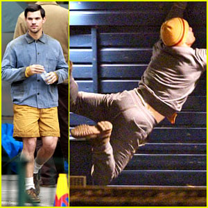 Taylor Lautner Does Stunts for 'Cuckoo' & We're Scared for Him!