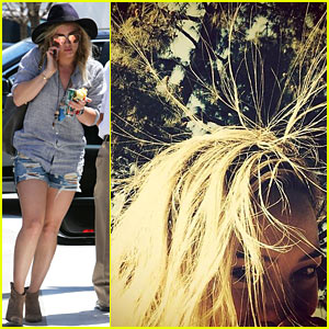 Hilary Duff's Bed Head Gets Some Static Treatment - See the Hilarious Pic!