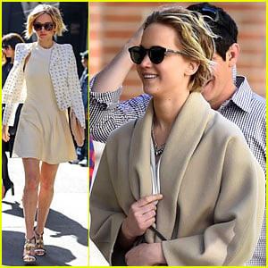 Jennifer Lawrence Goes Glam for 'GMA,' Spends Easter in NYC