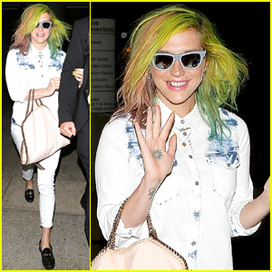Kesha Happily Departs From LAX After Attending Coachella!