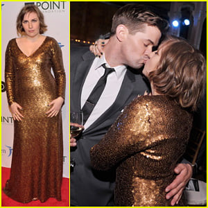Lena Dunham & Andrew Rannells Share Kiss at Point Honors New York Gala!