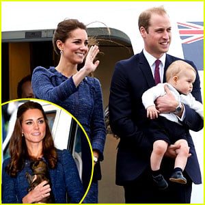 Prince George Makes an Appearance After His Parents Play with Puppies!