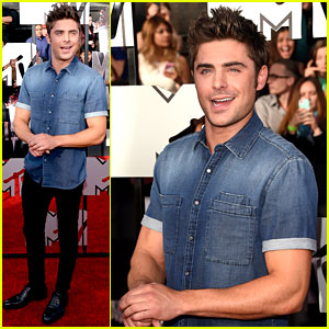 Zac Efron Puts His Arms on Display at MTV Movie Awards 2014