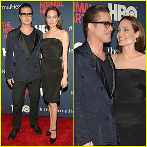 Angelina Jolie Gives Brad Pitt the Look of Love at 'Normal Heart' NYC Premiere!