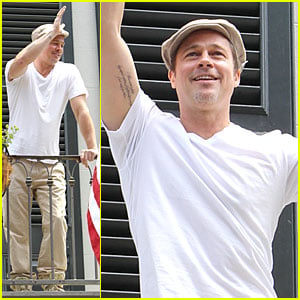 Brad Pitt Is Grinning Ear to Ear Before Make It Right Gala!
